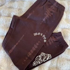 Darc Sport Dark Brown Wolves Graphic Joggers